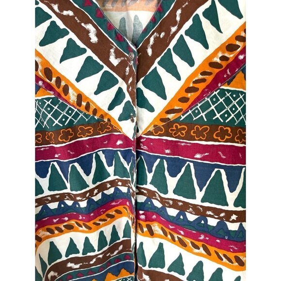 Cody James Southwestern Shirt Womens Size Large Vintage Button Front Long Sleeve - Picture 6 of 8